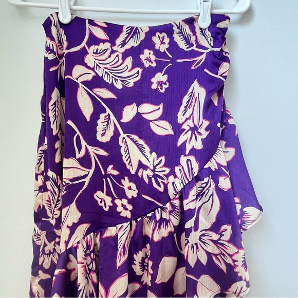 ZARA Floral Printed Asymmetric Skirt Size Small - Picture 5 of 11